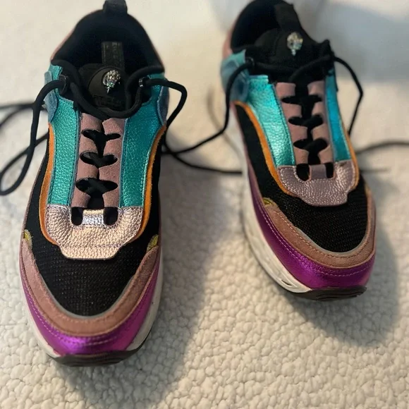 Kurt Geiger Black and Pink Multicolor Sneakers - Picture 7 of 7